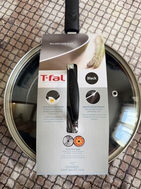 T-fal Black 10" Covered Deep Sauté Pan - Nonstick